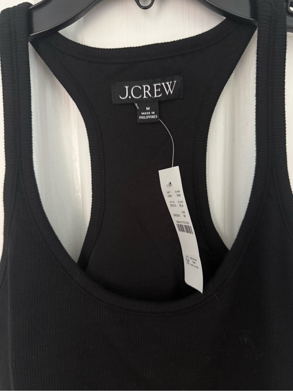 J. Crew Black Ribbed Racerback Tank - Picture 3 of 4